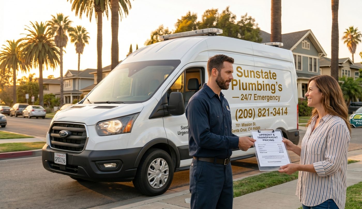Contact Sunstate Plumbing's — (209) 821-3414 — 1000 Mission St, Santa Cruz CA 95060