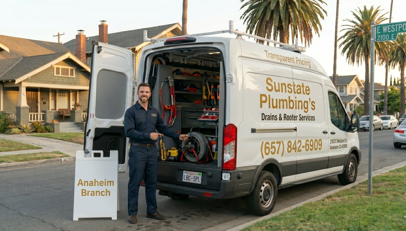 Sunstate Plumbing's Anaheim — Licensed Plumber at 2102 E Westport Dr, Anaheim, CA 92806 — Call (657) 842-6909
